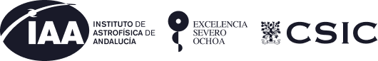 Logotipo del Instituto de Astrofísica de Andalucía (IAA-CSIC), programa de Excelencia Severo Ochoa y el CSIC